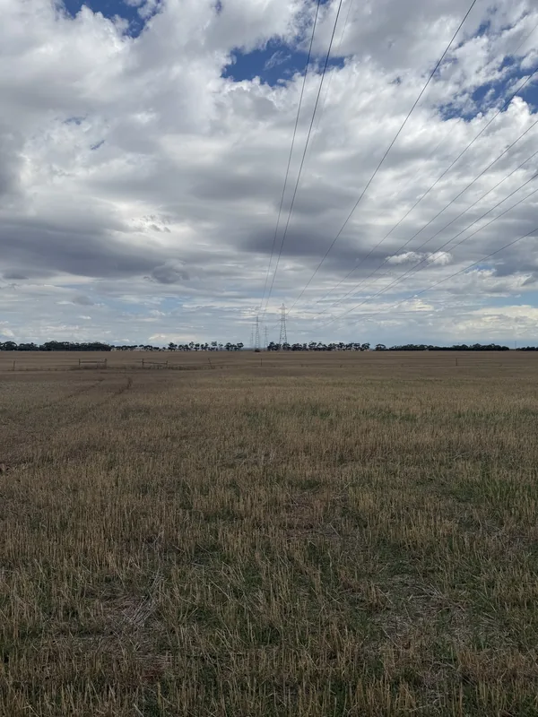 Transmission corridor across an Australian agricultural landscape